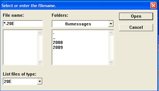 Browse fix message directory dialog