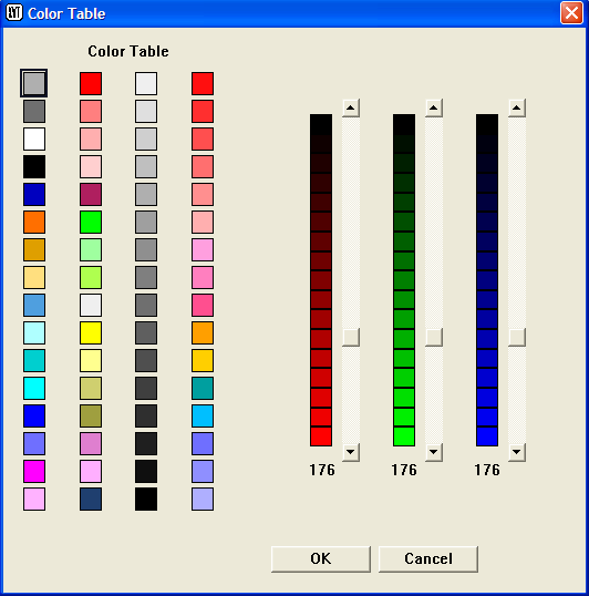 Color Table Dialog
