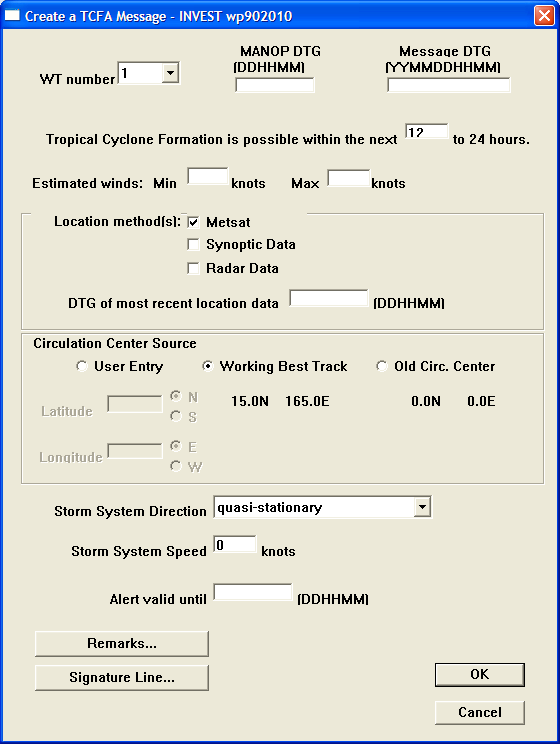 Create a TCFA Message Dialog