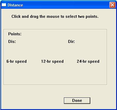 Distance dialog