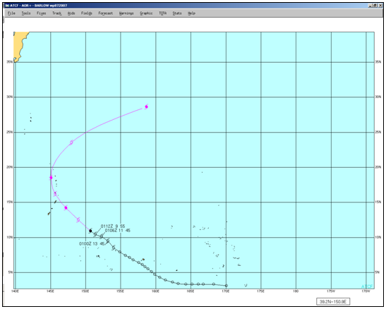 Example of Final Forecast Track