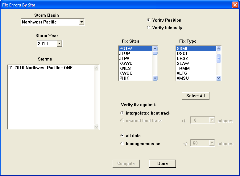 Fix Errors by Site Dialog