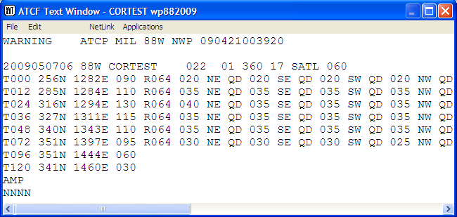 List/Edit Warning Summary Window