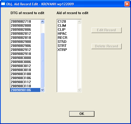 Obj. Aid Record Edit Dialog