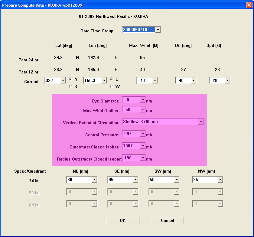 Prepare Compute Data Dialog