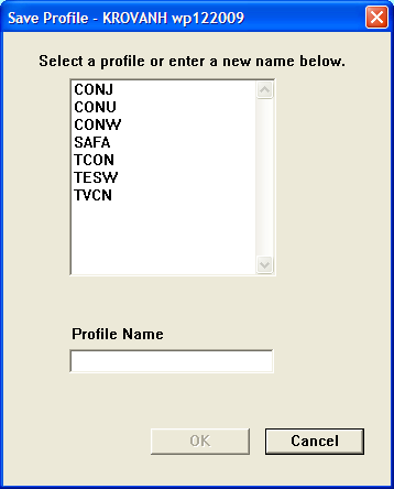 Save Profile Dialog