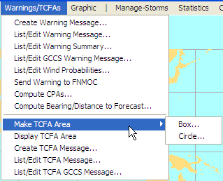 Selecting the TCFA Area Type