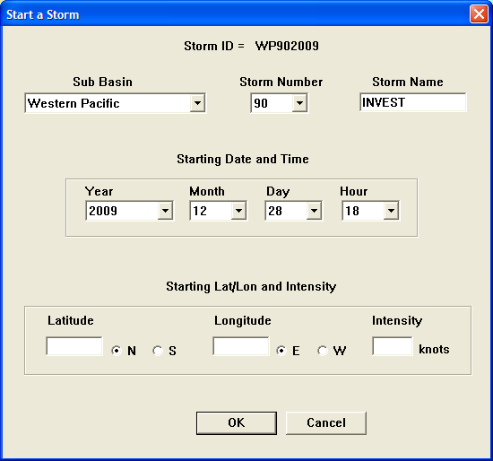 Start a Storm Dialog