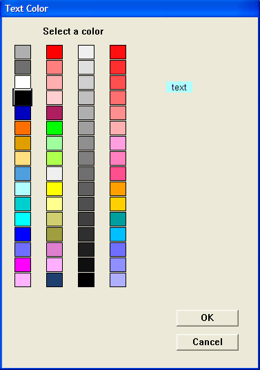 Font Selection Dialog