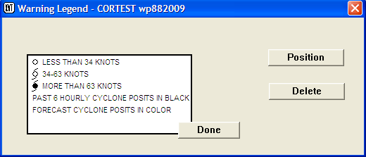 Warning Legend Dialog